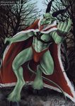 2017 anthro bdsm caprine chain christmas clothed clothing demon digital_media_(artwork) forest fur goat harness holidays horn krampus looking_at_viewer male mammal monster muscular muscular_male nipples open_mouth outside sevenarms smile solo tongue tree whip 