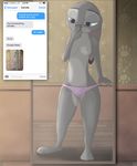  2017 anthro breasts camel_toe clothing disney female fluffytuft fur grey_fur judy_hopps lagomorph mammal panties rabbit underwear zootopia 