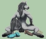  andalusian anthro anus backsack bad_dragon balls butt dildo equine hooves horse jericho_(ulfhednar) looking_back male mammal mane nakoo rear_view sex_toy solo 