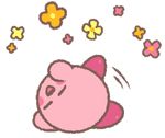  1boy animated animated_gif eyes_closed flower kirby kirby_(series) male male_focus nintendo open_mouth smile solo transparent_background 