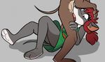  2017 anthro anthro_on_anthro barefoot biped brown_body clothed clothing digital_media_(artwork) dress duo female forced forced_oral fully_clothed geronimo_stilton_(series) green_bottomwear green_topwear grey_body hair hand_on_head hand_on_thigh lying male male/female mammal mouse multicolored_body nicky_(thea_sisters) nude on_back oral oral_penetration penetration penis red_hair rodent sex siroc standing tan_body two_tone_body upskirt white_body 