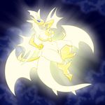  2017 areola big_breasts blue_eyes breasts female half-closed_eyes lonbluewolf nintendo nipples pok&eacute;mon pussy solo ultra_necrozma video_games yellow_sclera 