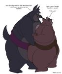  belly_overhang canine clothed clothing disney friar_tuck fundoshi intimidation japanese_clothing larger_male male male/male mammal obese overweight sheriff_of_nottingham size_difference smaller_male sumo tolstoy_(artist) topless underwear wolf 