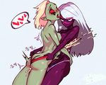  &lt;3 ahegao alien black_skin blush breasts clothed clothing cum cum_on_body cumshot dickgirl dickgirl/dickgirl digital_media_(artwork) domination dot_eyes duck_dodgers duo ejaculation erection freckles frottage green_skin hair hug intersex intersex/intersex korean_text long_hair looking_pleasured lord_dominator not_furry orgasm panties pussy_ejaculation pussy_juice queen_tyr&#039;ahnee r8-18 rear_view red_sclera sex short_hair standing_sex text topless underwear wander_over_yonder wedgie white_hair 