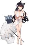 animal_ears ass_visible_through_thighs atago_(azur_lane) azur_lane bag bangs bare_arms bare_shoulders bent_over bikini bikini_pull black_hair breasts cat_ears choker cleavage closed_mouth collarbone covered_nipples crossed_legs extra_ears eyebrows_visible_through_hair floral_print flower full_body hair_between_eyes hair_flower hair_ornament hair_ribbon hand_on_hip handbag highleg highleg_bikini kishiyo large_breasts legs long_hair looking_at_viewer machinery mole mole_under_eye official_art orange_eyes parasol pulled_by_self ribbon smile solo standing swimsuit tachi-e toenails transparent_background turret umbrella watson_cross white_bikini white_choker white_ribbon wristband 