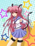  angel_beats! bad_id bad_pixiv_id highres long_hair oumi_neneha pink_hair red_eyes school_uniform serafuku solo two_side_up yui_(angel_beats!) 