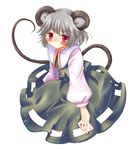  animal_ears grey_hair highres jewelry kilkennycat mouse_ears mouse_tail nazrin pendant red_eyes short_hair solo tail touhou 