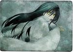  japanese_clothes long_hair nurarihyon_no_mago open_mouth ringed_eyes scarf sirtaka solo striped striped_scarf yellow_eyes yuki_onna_(nurarihyon_no_mago) 