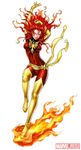  arms_up belt bird blush bodysuit boots breasts covered_navel dark_persona dark_phoenix elbow_gloves fire flying full_body gloves gradient_hair head_tilt jean_grey leg_lift lipstick long_hair looking_at_viewer makeup marvel medium_breasts multicolored_hair orange_eyes orange_hair phoenix phoenix_(x-men) red_bodysuit red_hair sash shiny shiny_clothes simple_background skin_tight smile solo superhero thigh_boots thighhighs turtleneck watermark wavy_hair web_address white_background x-men yamashita_shun'ya yellow_gloves yellow_legwear 