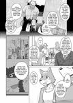  anthro canine clothing comic cotton_(artist) dog english_text greyscale male mammal monochrome natsume_(tooboe_bookmark) nitobe text tooboe_bookmark 