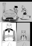  anthro bear clothing comic cotton_(artist) english_text kuro_(tooboe_bookmark) male mammal monochrome text tooboe_bookmark young 