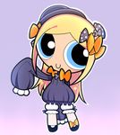  abigail_williams_(fate/grand_order) abigail_williams_(fate/grand_order)_(cosplay) bangs black_bow black_dress black_footwear black_hat blonde_hair bloomers blue_eyes bmo_(zero1017) bow bubbles_(ppg) bug butterfly c: closed_mouth commentary_request cosplay dress fate/grand_order fate_(series) full_body hair_bow hat insect long_hair long_sleeves looking_at_viewer orange_bow parted_bangs polka_dot polka_dot_bow powerpuff_girls purple_background shoes sidelocks simple_background sleeves_past_fingers sleeves_past_wrists smile solo standing underwear very_long_hair white_bloomers 