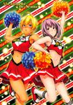  2girls arato_hisako blonde_hair blue_eyes cheerleader mito_ikumi multiple_girls official_art pink_hair shokugeki_no_souma 