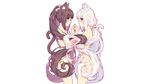  2girls chocola_(sayori) heart long_hair nekopara nude photoshop sayori vanilla_(sayori) white 