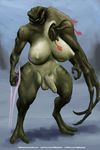  alien anthro balls big_breasts breasts dickgirl energy_sword halo_(series) intersex melee_weapon nightmare_fuel nihilophant nipples parasite penis solo sword the_flood video_games weapon what_has_science_done 