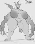  belly big_breasts breasts claws dryadex female huge_breasts ice monster_girl_(genre) nipples overweight slightly_chubby snow 