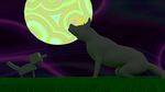  3d_(artwork) canine digital_media_(artwork) grass howl mammal moon night night_sky safe wolf 