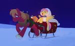  big_macintosh_(mlp) earth_pony equine fluttershy_(mlp) friendship_is_magic horse mammal my_little_pony pegasus pony siansaar sleigh snow wings 