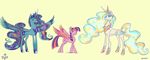  2017 equine female friendship_is_magic group horn jowybean mammal my_little_pony princess_celestia_(mlp) princess_luna_(mlp) twilight_sparkle_(mlp) winged_unicorn wings 