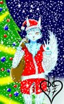  anthro blackwing97 canine christmas crystal eyes_closed female feral fox fur hat holidays mammal santa_hat solo star_wars vulptex yellow_eyes 