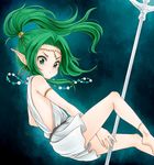 anklet ass barefoot commentary_request dress forneus jewelry legs long_hair male_focus otoko_no_ko pointy_ears romancing_saga_3 saga sm156 solo 
