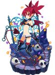  alpha_transparency bat_wings demon_girl demon_tail demon_wings disgaea earrings elbow_gloves etna faux_figurine flat_chest full_body gloves harada_takehito jewelry makai_senki_disgaea makai_wars mini_wings official_art pointy_ears red_hair skull_earrings solo tail transparent_background wings 