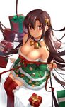  chilunchilun christmas cleavage dress girls_frontline type_64_(girls_frontline) 