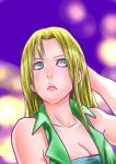  absurdres blonde_hair blue_eyes breasts cleavage commentary_request emilia_(saga_frontier) highres long_hair saga saga_frontier solo 