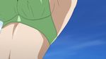  1girl animated animated_gif black_hair bouncing_breasts breasts cleavage female green_bikini large_breasts short_hair solo yorihime_nao yosuga_no_sora 