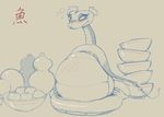  belly beverage female food kung_fu_panda master_viper monochrome overweight reptile scalie snake solo susfishous viper 