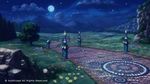  flowers forest grass landscape makkou_4 moon night nobody original scenic stars tree watermark 