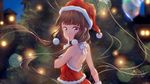  artist_name backless_dress backless_outfit balloon bangs bare_shoulders black_hair blend_s blush bow christmas christmas_tree closed_mouth dated dress eyebrows_visible_through_hair finger_to_mouth from_side gloves hair_ornament hat highres house long_hair looking_at_viewer looking_to_the_side low_twintails night night_sky ogs_(orgasm88) outdoors purple_eyes red_dress red_hat sakuranomiya_maika santa_costume santa_hat shoulder_blades shushing signature sky smile solo transparent twintails very_long_hair white_bow white_gloves window 