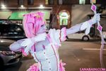 bow cosplay dress kaname_madoka lana_rain magical_girl pink_eyes pink_hair twintails 