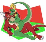  anthro big_breasts blush breasts butt claws clothing couple_(disambiguation) dragon female holidays horn kiila kurtassclear male male/female mistletoe muscular nipples nude plant scalie scarf thorn tongue 