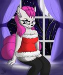 alternate anthro anthrofied christmas clothed clothing eyewear female glasses holidays invalid_color leggings legwear looking_at_viewer nintendo pok&eacute;mon pok&eacute;mon_(species) pok&eacute;morph solo sw_(artist) tattoo video_games vulpix zoey_v_(character) 