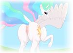  2017 anatomically_correct anatomically_correct_pussy animal_genitalia animal_pussy anus arareroll butt clitoris cutie_mark equine equine_pussy feathered_wings feathers female feral friendship_is_magic hair hooves horn mammal multicolored_hair my_little_pony princess_celestia_(mlp) pussy solo underhoof winged_unicorn wings 