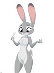  2017 anthro barely_visible_genitalia breasts chest_tuft dipstick_ears disney featureless_breasts female flat_chested holding_object judy_hopps lagomorph looking_down mammal navel nude pubes purple_eyes pussy rabbit scissors signature simple_background skeletonguys-and-ragdolls solo standing subtle_pussy tuft white_background zootopia 