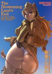  adjusting_clothes adjusting_panties animal_ears ass backpack bag blonde_hair blue_sky breasts closed_mouth commentary_request day from_behind gloves green_eyes gun hannelore_kummel hat large_breasts lion_ears lion_tail long_hair looking_at_viewer looking_back mecha_musume mikoyan military military_uniform no_pants original panties sky solo strike_witches_(lionheart_witch) tail text_focus underwear uniform weapon wedgie white_panties world_witches_series 