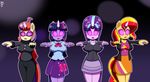  2017 anthro arms_out breasts clothed clothing dr._chaos equestria_girls equine eyewear female friendship_is_magic fur glasses glowing glowing_eyes hair hi_res horn horse hypnosis jacket mammal mind_control moondancer_(mlp) multicolored_hair my_little_pony open_mouth orange_fur pony purple_fur purple_hair red_hair ring starlight_glimmer_(mlp) sunset_shimmer_(eg) sweater twilight_sparkle_(mlp) two_tone_hair unicorn yellow_fur 