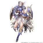  arm_guards armor armored_dress blue_armor boots breastplate feathers helmet lenneth_valkyrie official_art overskirt shield shoulder_pads star_ocean star_ocean_anamnesis valkyrie valkyrie_profile yasuda_akira 
