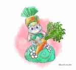  anthro carrot clothed clothing disney dress female food fur hat hi_res judy_hopps kurokuma824 lagomorph mammal rabbit solo standing vegetable zootopia 