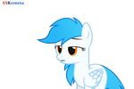  2017 animated askometa blue_hair cute equine eyebrows eyelashes eyes_closed fan_character feathered_wings feathers female hair mammal my_little_pony open_mouth orange_eyes pegasus simple_background skyshine_power sneeze sneezing solo text tongue white_background wings 