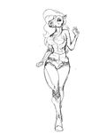  animated bouncing_breasts breasts clothing cutoffs denim_shorts equine female greyskee hip_sway horse mammal shorts strutting walk_cycle 