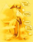 anthro big_breasts breasts canine convenient_censorship dialogue english_text female fox hair hair_over_eye looking_at_viewer mammal nude rubber_duck sho sho_shibamoto speech_bubble steam text towel 
