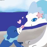  &lt;3 2017 ambiguous_gender animated blue_eyes blue_skin boop child cloud cub digital_drawing_(artwork) digital_media_(artwork) duo eskimo_kiss eyelashes eyes_closed facial_markings feral flippers frill happy head_frill heartwarming level_difference loop love mammal marine markings mother multicolored_skin neck_frill nintendo nose_boop nude parent pinniped pok&eacute;mon pok&eacute;mon_(species) popplio primarina sea sky sleepysealion smile two_tone_skin video_games water whiskers white_markings white_skin young 