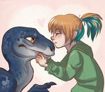  5_fingers amber_eyes clothed clothing digital_media_(artwork) dinosaur enaya-thewhitewolfen feral human mammal raptor simple_background theropod white_background 