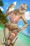  alien clothing essence_of_rapture female hi_res humanoid ice_cream_cone mass_effect not_furry panties sabi_(pyrewerepyre) sleeveless_shirt solo standing turian underwear video_games 