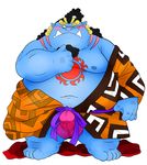  balls blush censored facial_hair fishmen jinbe jinbei male one_piece penis solo unknown_artist 