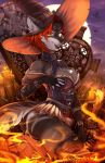  amelya animated anthro big_breasts breasts candle canine clothing corset female fire glowing graveyard hair halloween haunted hi_res holidays jack-o&#039;-lantern lingerie magic magic_user mammal pinup pose punk red_hair spell spoopy stones witch wolf zingiber 