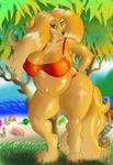 ambiguous_gender anthro beach belly big_belly big_breasts bikini breasts canine clothing danilo_correa dog dogmom female group mammal mature_female pregnant seaside solo_focus swimsuit swollen thick_thighs tree 